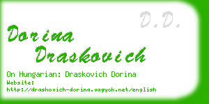 dorina draskovich business card